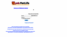 What Mail.pnbmetlife.co.in website looked like in 2019 (4 years ago)