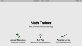 What Mathtrainer.org website looked like in 2019 (4 years ago)