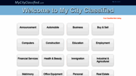 What Mycityclassified.com website looked like in 2019 (4 years ago)