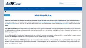 What Mathcaptain.com website looked like in 2019 (4 years ago)