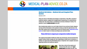 What Medical-plan-advice.co.za website looked like in 2019 (4 years ago)