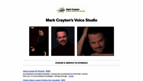 What Markcraytonsvoicestudio.schedulista.com website looked like in 2019 (4 years ago)