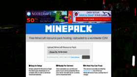 What Minepack.net website looked like in 2019 (4 years ago)