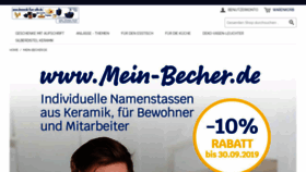 What Mein-becher.de website looked like in 2019 (4 years ago)