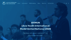 What Modelunitednation.org website looked like in 2019 (4 years ago)