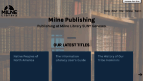 What Milnepublishing.geneseo.edu website looked like in 2019 (4 years ago)