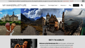 What Mywanderlustylife.com website looked like in 2019 (4 years ago)