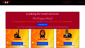 What Myhappymaid.com website looked like in 2019 (4 years ago)