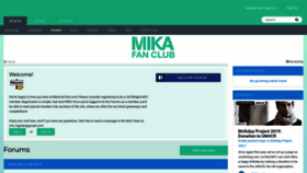 What Mikafanclub.com website looked like in 2019 (4 years ago)