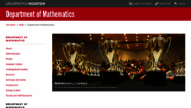 What Math.uh.edu website looked like in 2019 (4 years ago)