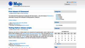 What Majic.rs website looked like in 2019 (4 years ago)