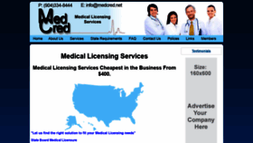 What Medcred.net website looked like in 2019 (4 years ago)