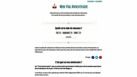 What Monvraianniversaire.com website looked like in 2019 (4 years ago)