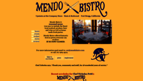 What Mendobistro.com website looked like in 2019 (4 years ago)