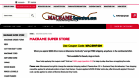 What Macramesuperstore.com website looked like in 2019 (4 years ago)