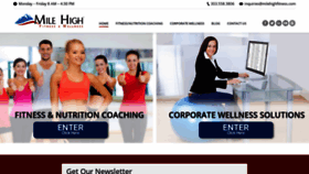 What Milehighfitness.com website looked like in 2019 (4 years ago)
