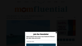 What Momfluential.net website looked like in 2019 (4 years ago)