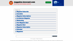 What Magazine-innovant.com website looked like in 2019 (4 years ago)
