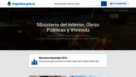 What Mininterior.gob.ar website looked like in 2019 (4 years ago)