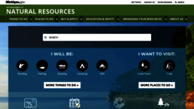 What Michigandnr.com website looked like in 2019 (4 years ago)