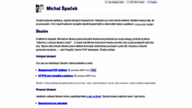 What Michalspacek.cz website looked like in 2019 (4 years ago)