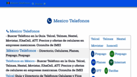 What Mexicotelefonos.com website looked like in 2019 (4 years ago)