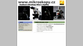 What Mikroskopy.cz website looked like in 2019 (4 years ago)