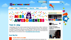 What Missawesomeness.com website looked like in 2019 (4 years ago)
