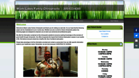 What Miamilakesfamilychiropractic.com website looked like in 2019 (4 years ago)