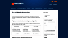 What Mediasocial.es website looked like in 2019 (4 years ago)