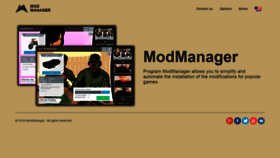 What Modmanager.info website looked like in 2019 (4 years ago)