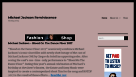 What Michaeljacksonreminiscence.com website looked like in 2019 (4 years ago)