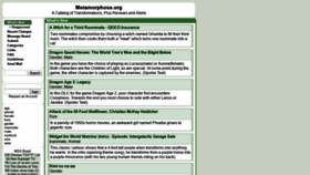 What Metamorphose.org website looked like in 2019 (4 years ago)