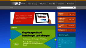 What M5motorway.com.au website looked like in 2019 (4 years ago)