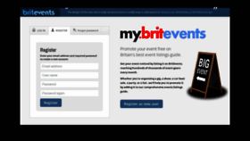 What My.britevents.com website looked like in 2019 (4 years ago)