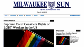 What Milwaukeesun.com website looked like in 2019 (4 years ago)