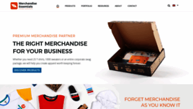 What Merchandise-essentials.com website looked like in 2019 (4 years ago)