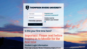 What Moodle.tru.ca website looked like in 2019 (4 years ago)