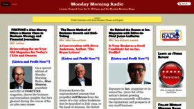 What Mondaymorningradio.com website looked like in 2019 (4 years ago)