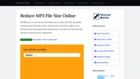 What Mp3smaller.com website looked like in 2019 (4 years ago)