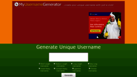 What Myusernamegenerator.com website looked like in 2019 (4 years ago)