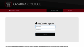 What My.ozarka.edu website looked like in 2019 (4 years ago)