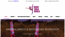 What Maui-yoga.com website looked like in 2019 (4 years ago)