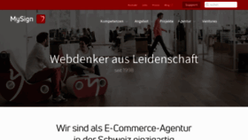 What Mysign.ch website looked like in 2019 (4 years ago)
