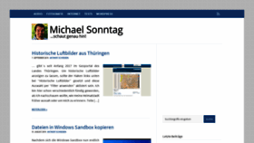 What Michaelsonntag.net website looked like in 2019 (4 years ago)