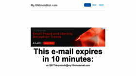 What My10minutemail.com website looked like in 2019 (4 years ago)