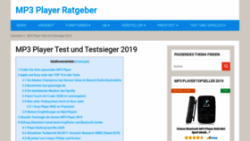 What Mp3playertestsieger.de website looked like in 2019 (4 years ago)