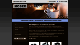 What Moser-kaffeemaschinen.at website looked like in 2019 (4 years ago)