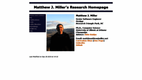 What Matthewjmiller.net website looked like in 2019 (4 years ago)