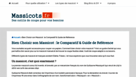 What Massicots.fr website looked like in 2019 (4 years ago)